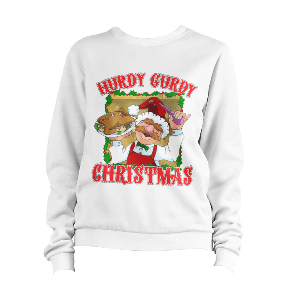 Hurdy Gurdy Christmas Sweatshirt Pullover Jumper