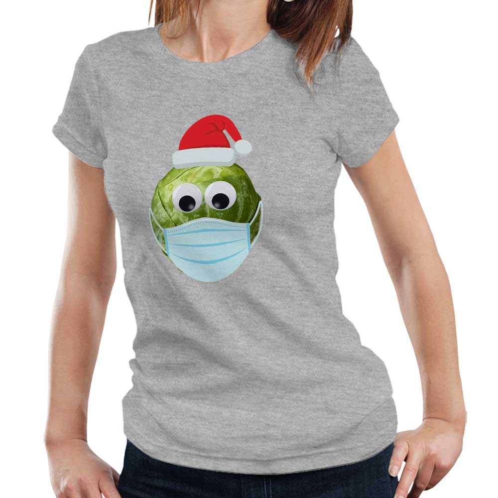 Christmas Lockdown Sprout Tshirt Fitted Ladies