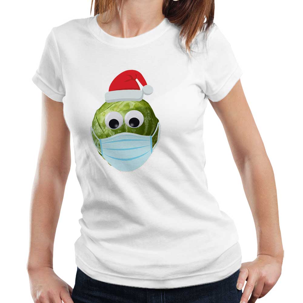 Christmas Lockdown Sprout Tshirt Fitted Ladies