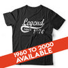 Legend Since 1970s Birthday Tshirt Unisex