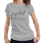 Meow Tshirt Fitted Ladies