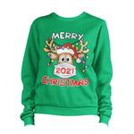 Merry Christmas Reindeer 2021 Sweatshirt Pullover Jumper