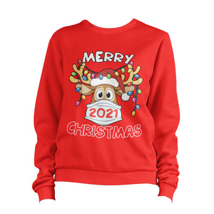 Merry Christmas Reindeer 2021 Sweatshirt Pullover Jumper