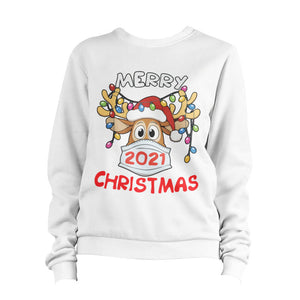 Merry Christmas Reindeer 2021 Sweatshirt Pullover Jumper