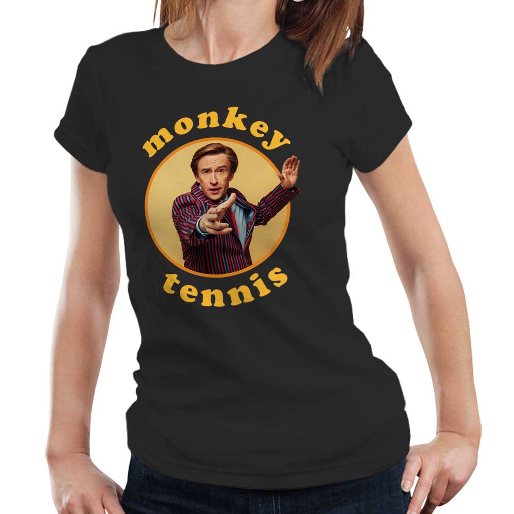 Monkey Tennis Tshirt Fitted Ladies