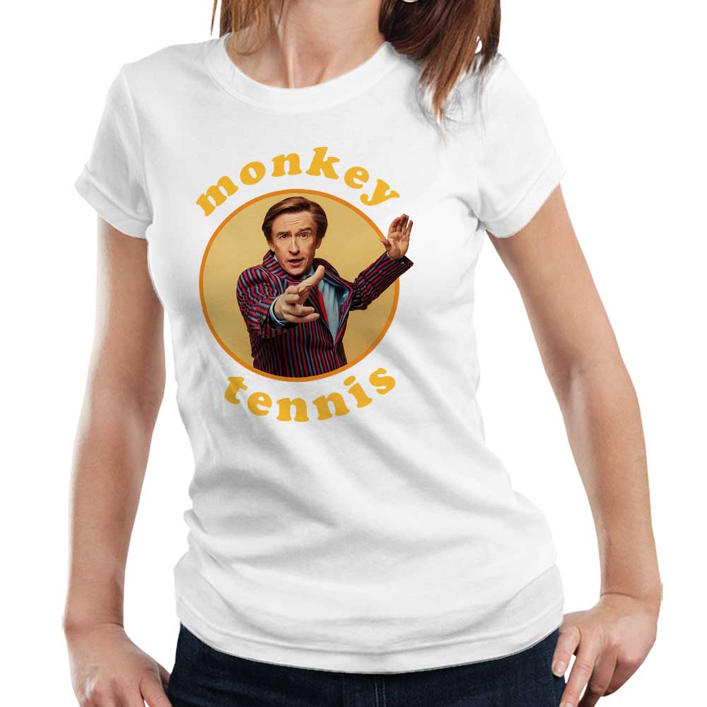 Monkey Tennis Tshirt Fitted Ladies