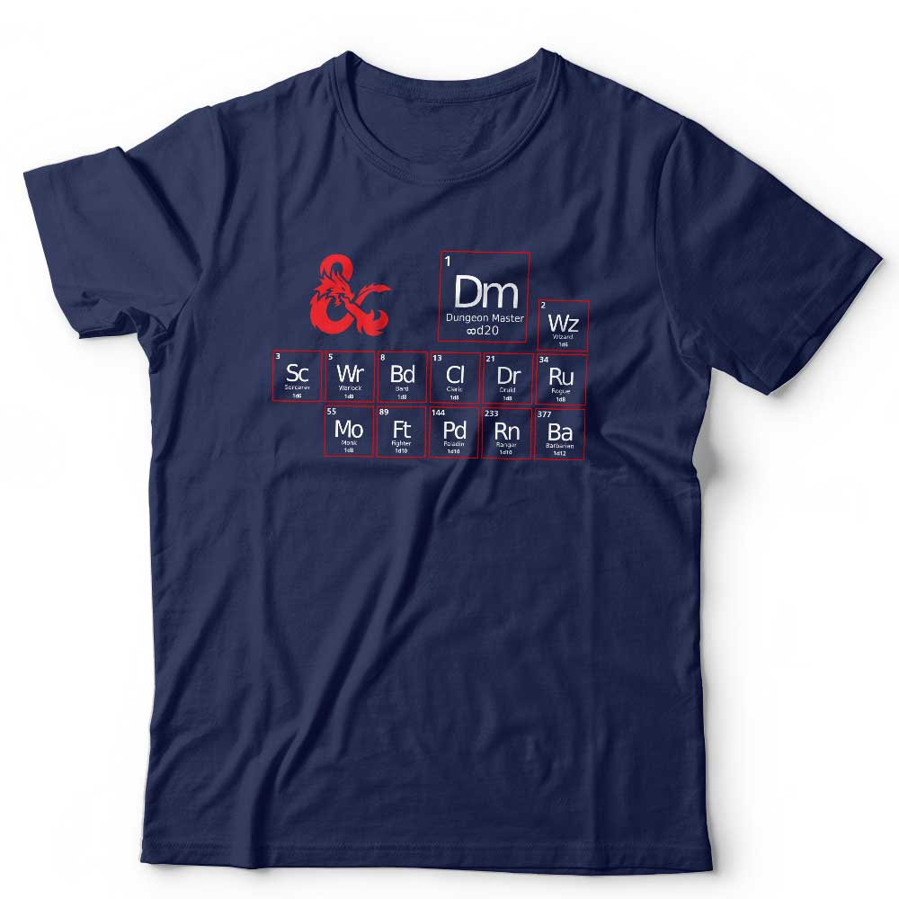 Dungeons And Dragons Periodic Table T Shirt Unisex