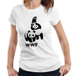 Panda Wrestling Tshirt Fitted Ladies