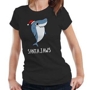 Santa Jaws Tshirt Fitted Ladies