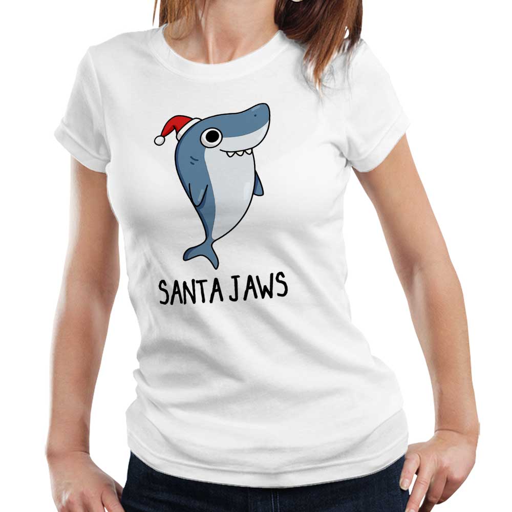 Santa Jaws Tshirt Fitted Ladies