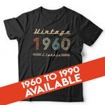 Vintage Classic 1960s Birthday Tshirt Unisex