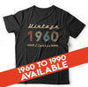 Vintage Classic 1960s Birthday Tshirt Unisex