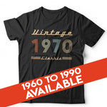 Vintage Classic 1970s Birthday Tshirt Unisex