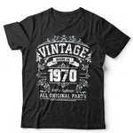 Vintage Made In The 1970s Birthday Tshirt Unisex