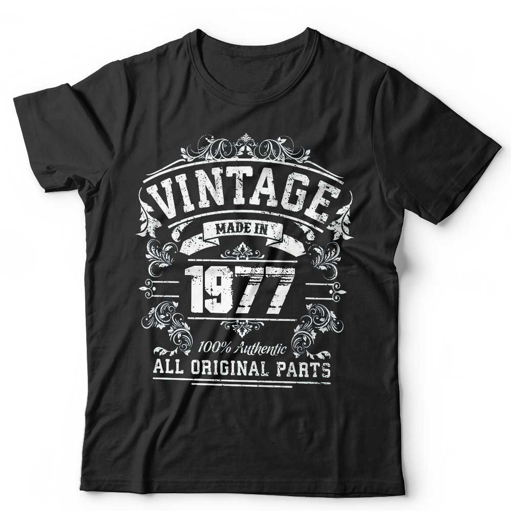 Vintage Made In The 1970s Birthday Tshirt Unisex