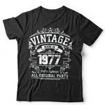 Vintage Made In The 1970s Birthday Tshirt Unisex