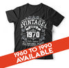 Vintage Made In The 1970s Birthday Tshirt Unisex