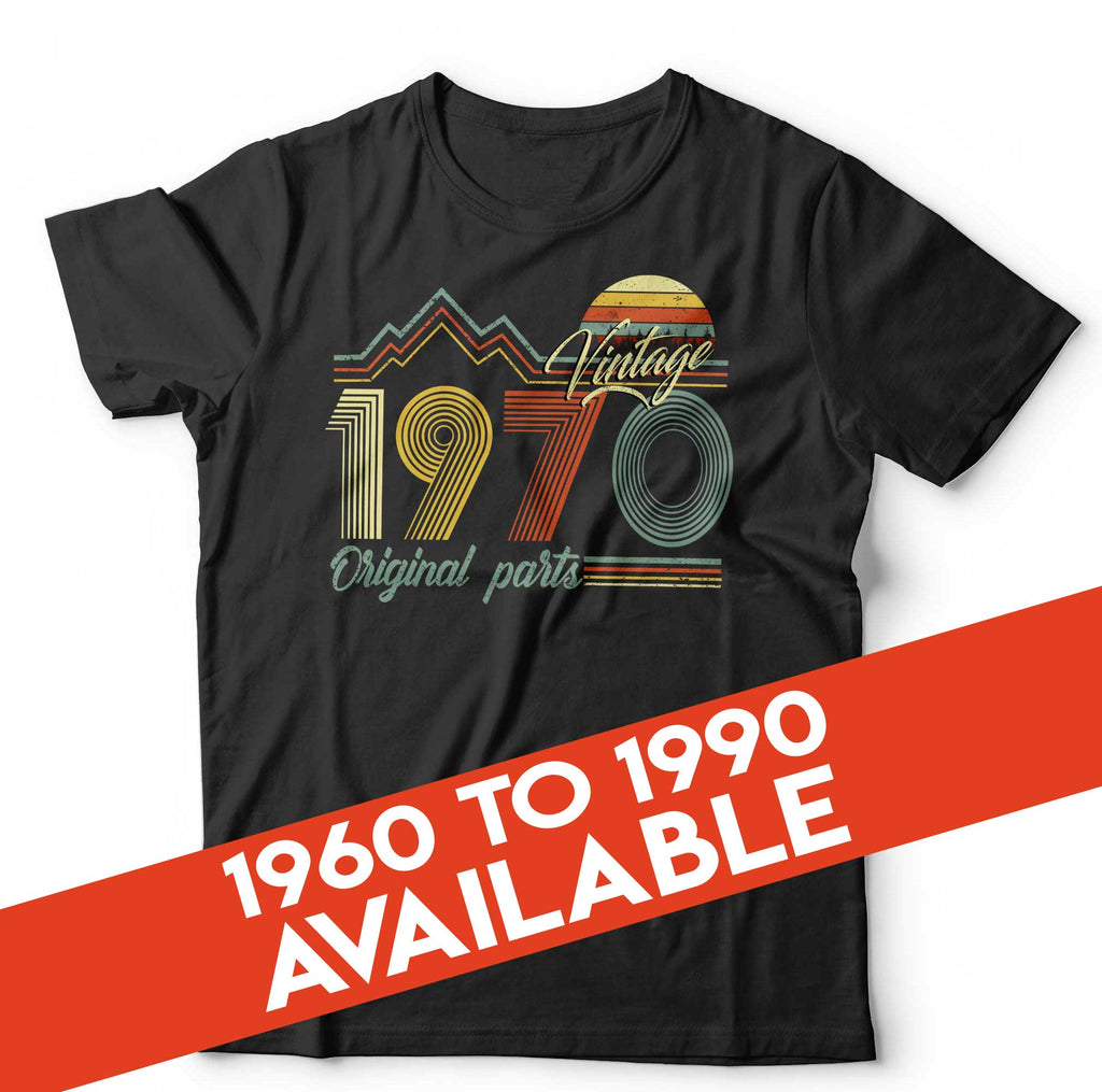 Vintage Original Parts 1970s Birthday Tshirt Unisex