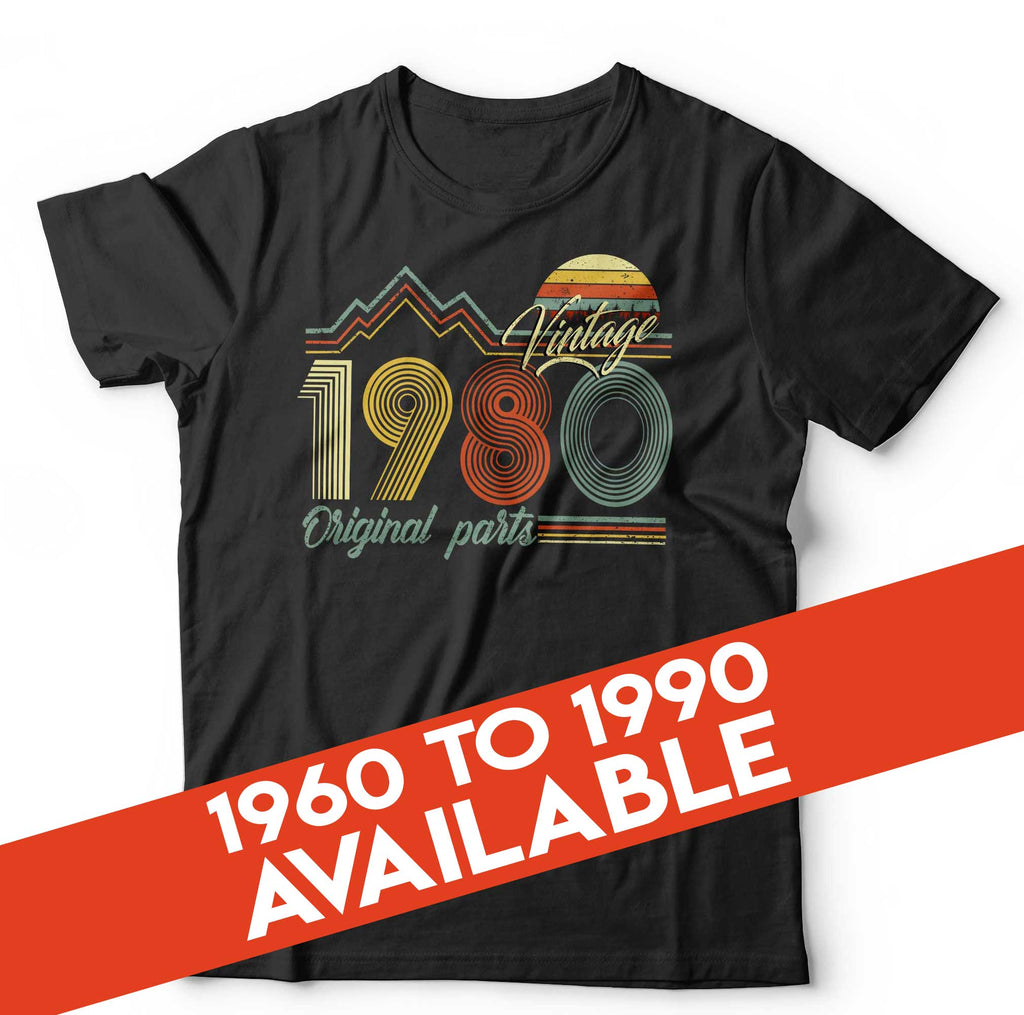 Vintage Original Parts 1980s Birthday Tshirt Unisex