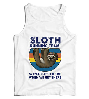 Sloth Running Team We'll Get There Ladies Vest/Tank Top