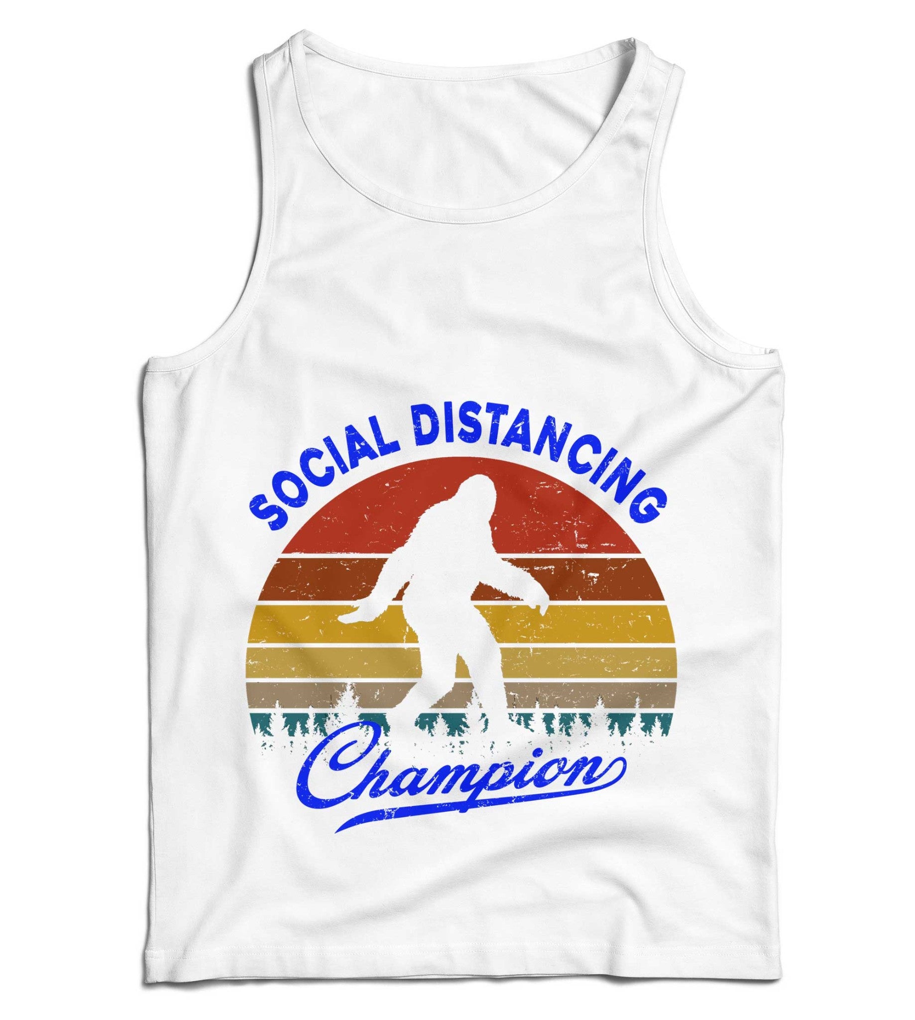 Social Distancing Champion Ladies Vest Tank Top