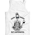 Dead Inside But Caffeinated Ladies Vest Tank Top