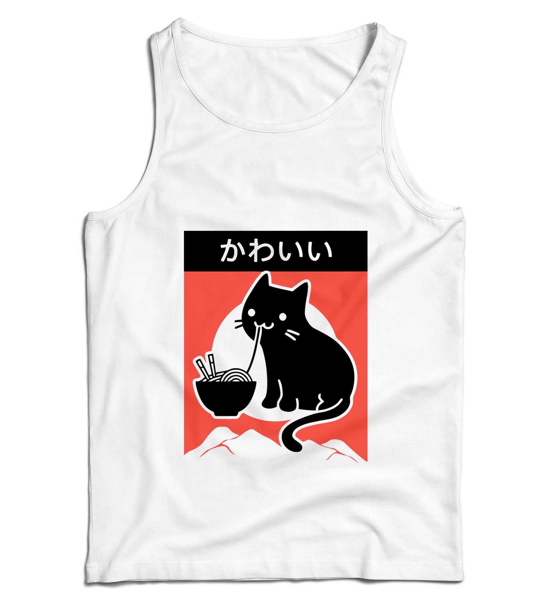 Kawaii Ramen Cat Ladies Vest Tank Top