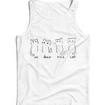 Un Deux Trios Cat Ladies Vest Tank Top