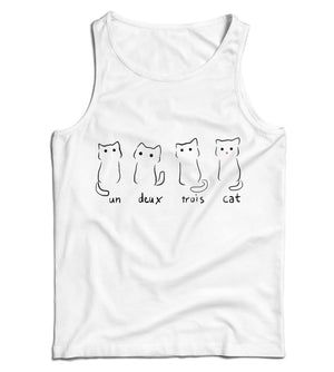 Un Deux Trios Cat Ladies Vest Tank Top