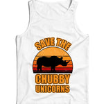 Save The Chubby Unicorns Ladies Vest Tank Top