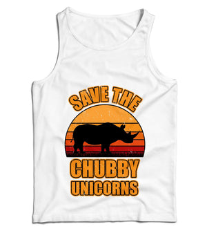 Save The Chubby Unicorns Ladies Vest Tank Top